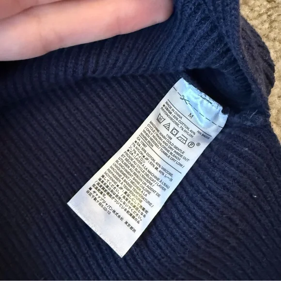 Banana Republic Womens M Long Sweater Vest with Slit Sides Navy Blue - Picture 6 of 10